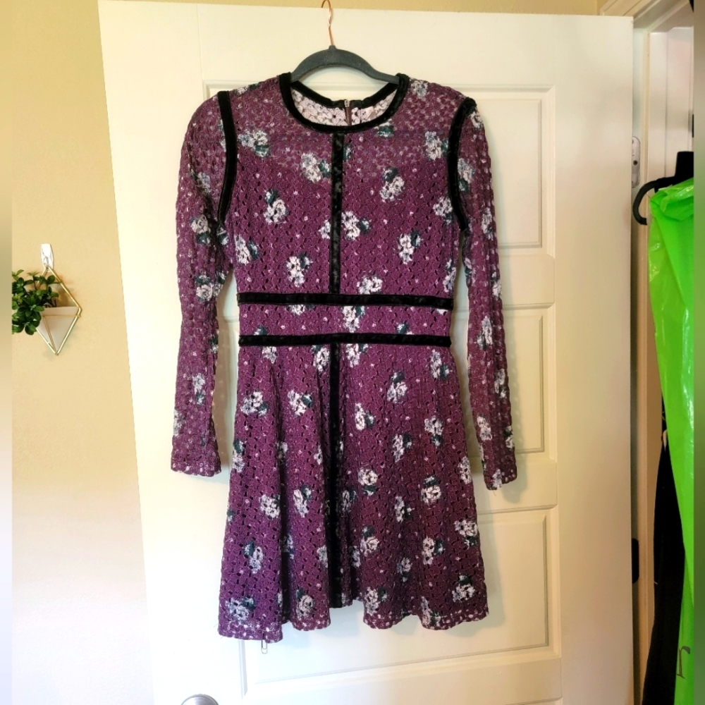 Small Xhilaration Purple Long Sleeve Dress